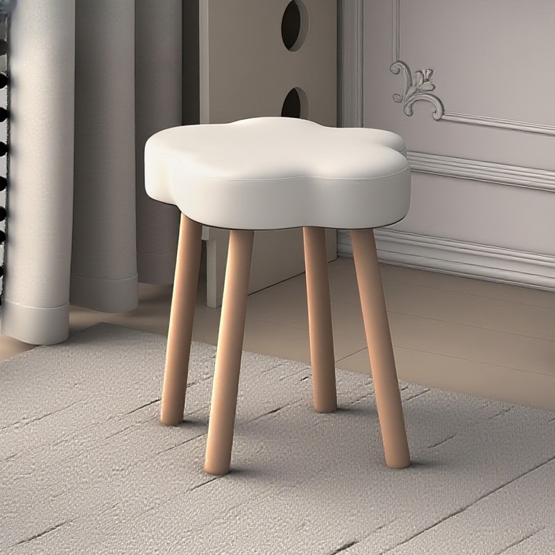 Footrest Under Desk - Make-up-Hocker, Schminktisch, Hocker, Massivholzstuhl, einfacher Haushalt,