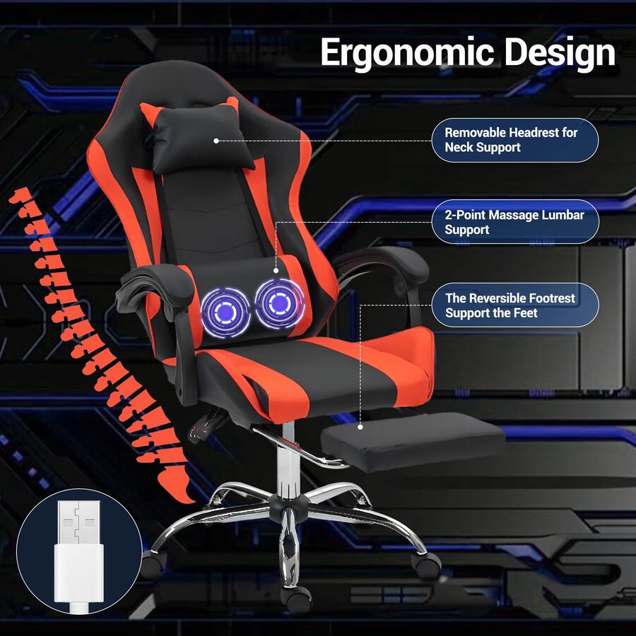 Gaming-Stuhl mit Massagefunkti – Video Gaming & Esports Usd Acc Bewertung und Preis